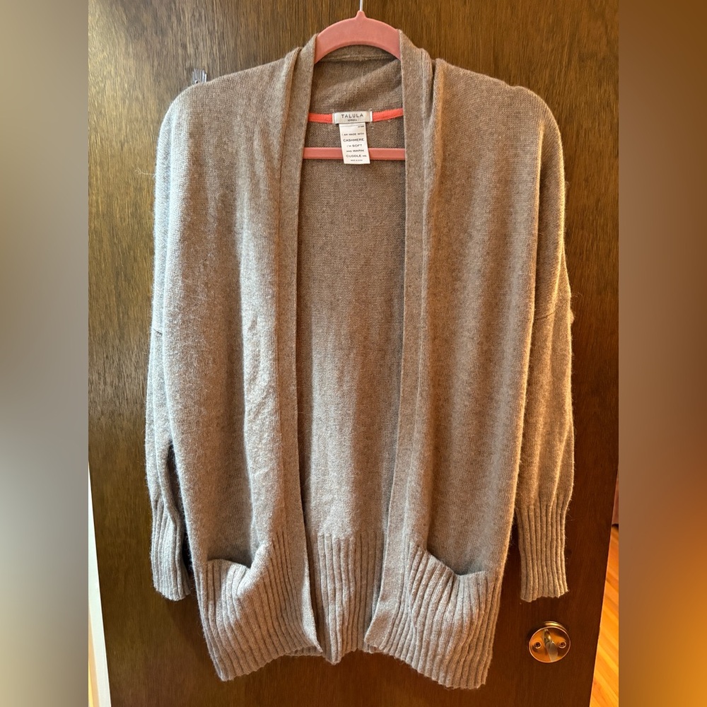 Talula (Aritizia) Beige Open Front Cardigan